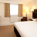 Classic double bedroom at Mercure Perth Hotel, double bed, desk, tv