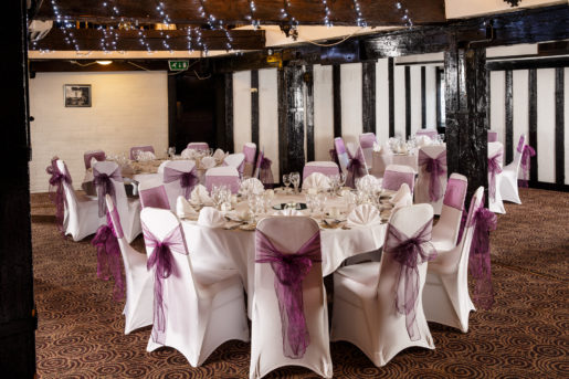 The Kinnoull Suite at Mercure Perth Hotel set up for a wedding breakfast