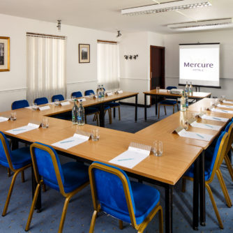 The summit room at Mercure Perth Hotel set up for a meeting