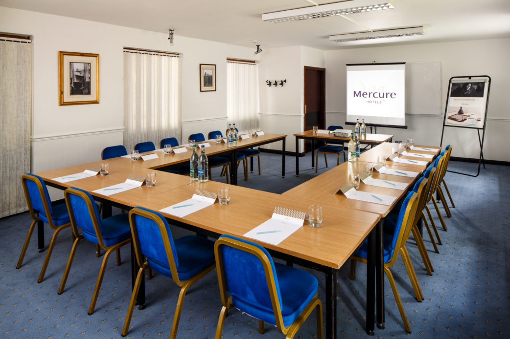 The summit room at Mercure Perth Hotel set up for a meeting