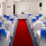 The summit room at Mercure Perth Hotel set up for a wedding ceremony